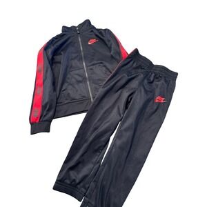 Nike Track Jacket Black Orange Full Zip 4T 98-104 CM 3-4 Yrs Kids Activewear